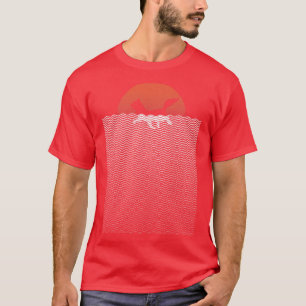 Camiseta Cat Sunset Natação em Praia Verão por Tobe Fonseca
