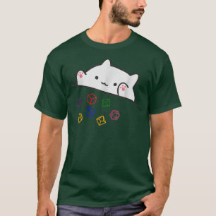 Camiseta Cat Throwing Dice Tabletop Games Cute Kawaii Anima