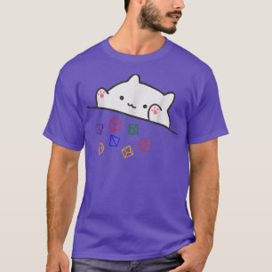 Camiseta Cat Throwing Dice Tabletop Games Cute Kawaii Anima