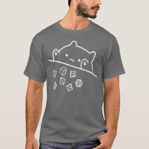 Camiseta Cat Throwing Dice Tabletop Games Cute Kawaii Anima