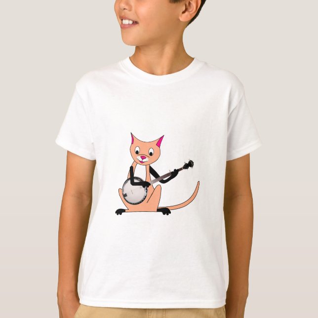 Camiseta Cat tocando o Banjo (Frente)