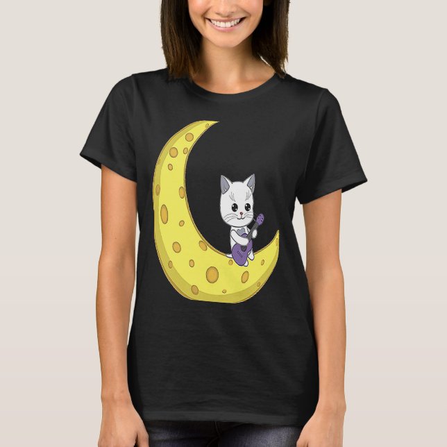 Camiseta Cat tocando violão (Frente)