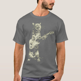 Camiseta Cat tocando violão 4