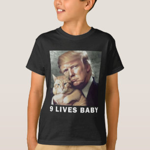 Camiseta Cat Trump 9 Lives Baby Trump 2024 Win Victory Winn
