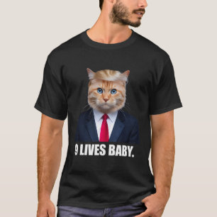 Camiseta Cat Trump 9 Lives Baby Trump 2024 Win Victory Winn