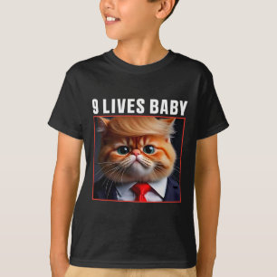 Camiseta Cat Trump 9 Vive Ba Engraçado Memória De Tremor