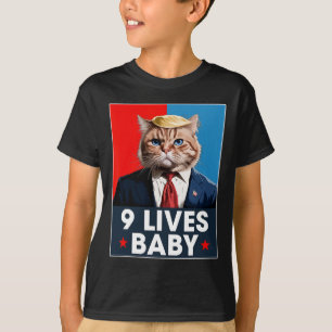 Camiseta Cat Trump 9 Vive Bebê Engraçado Votar Para Trump C