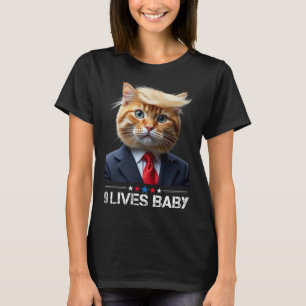 Camiseta Cat Trump 9 Vive Bebê Engraçado Votar Para Trump C