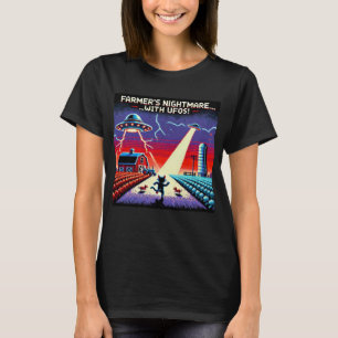 Camiseta Cat UFO Selfie: Planeta Vermelho (pesadelo dos agr