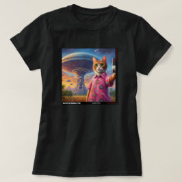 Camiseta Cat UFO Selfie: Presente Do Kitten #02