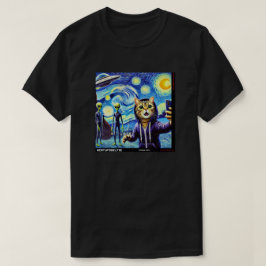 Camiseta Cat UFO Selfie: Presente Do Kitten #07