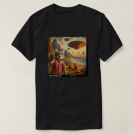 Camiseta Cat UFO Selfie: Presente Do Kitten #09