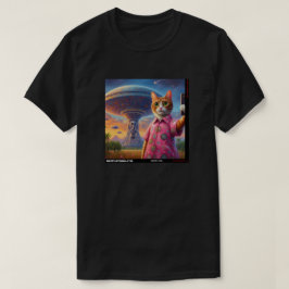 Camiseta Cat UFO Selfie: Presente Do Kitten #11