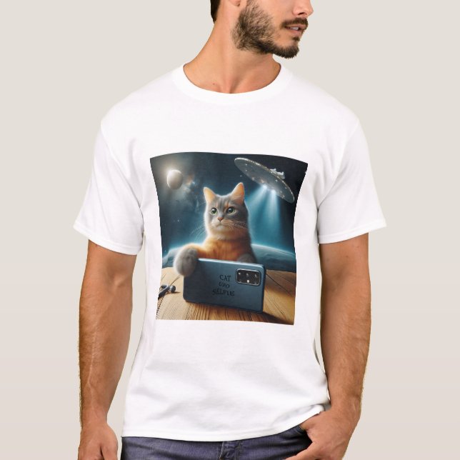 Camiseta Cat UFO Selfie: Return / Herren Tshirt #3 (Frente)