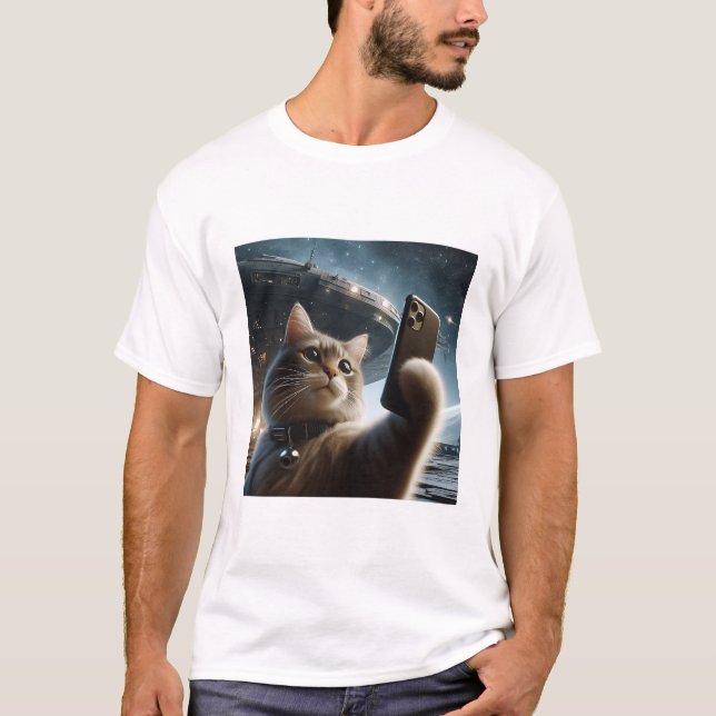 Camiseta Cat UFO Selfie: Return / Herren Tshirt #4 (Frente)