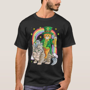 Camiseta Cat Unicorn Leprechaun Women Catic