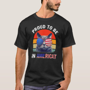 Camiseta Cat Usins Sinaliza Óculos De Sol Orgulhosos De Ser