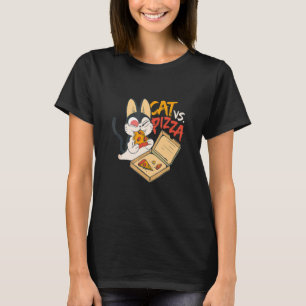 Camiseta Cat Versus Deliciosa Pizza italiana Pizza
