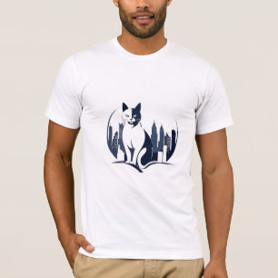 Camiseta Cat Vetor Art Animal Modern Urban Graphic City