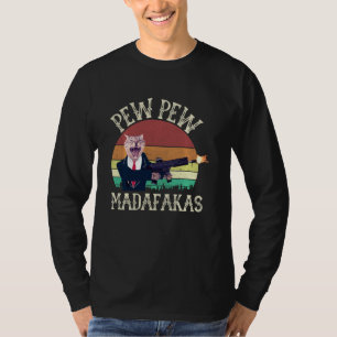 Camiseta Cat Vintage Pew Madafakas