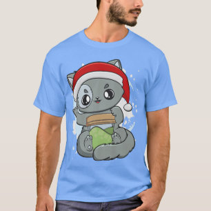 Camiseta Cat Warabi Mochi Drink Anime Kawaii Neko Christmas