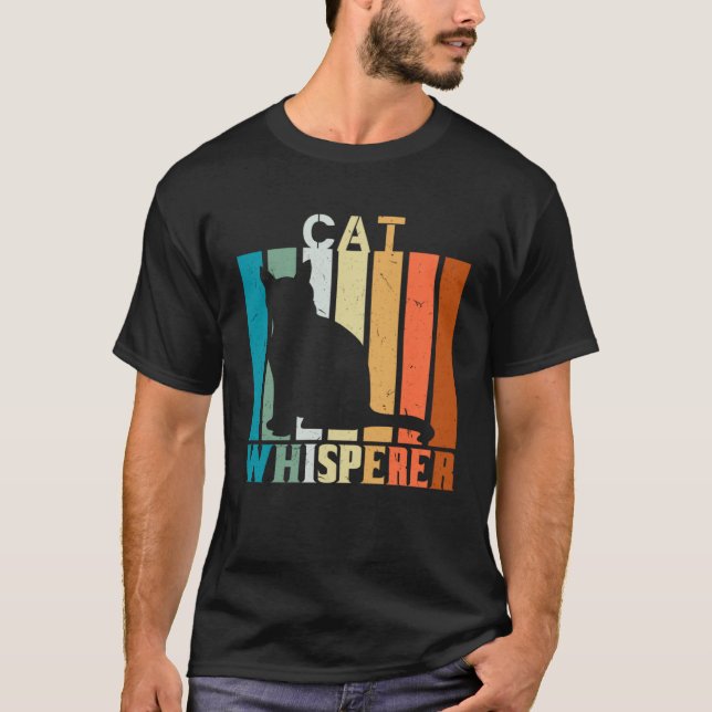 Camiseta Cat Whisperer  Cats Whisperer Retro Cat Owner Cats (Frente)