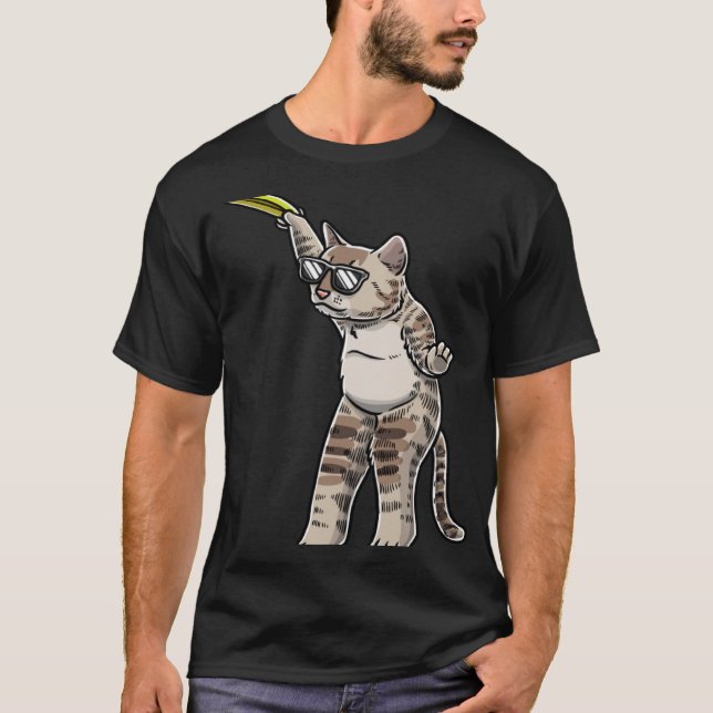 Camiseta Cat With Frisbee Disc Frisbee Player Thrower Disc  (Frente)
