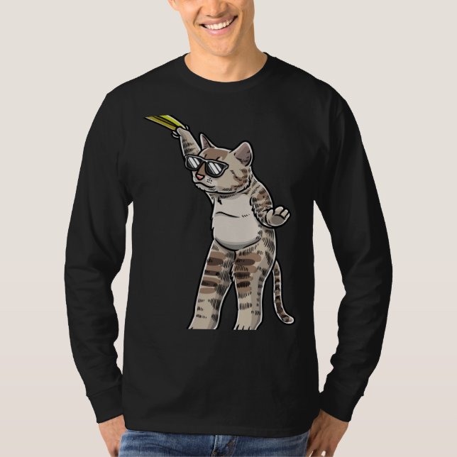Camiseta Cat With Frisbee Disc Frisbee Player Thrower Disc  (Frente)