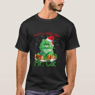 Camiseta Cat Xmas Lighting Meia Catmas Cat Tanque de Natal 