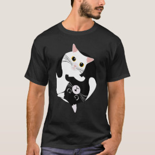 Camiseta Cat Yin yang