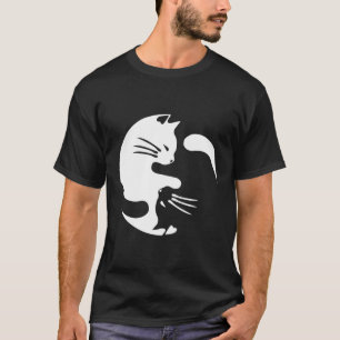 Camiseta Cat Yin Yang Peace Loving Interconnect