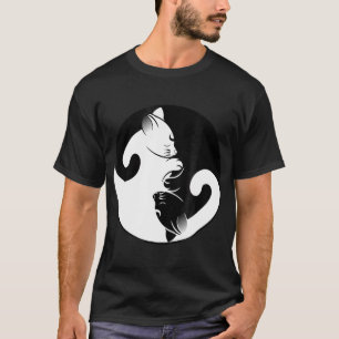Camiseta Cat Ying YangCat amante Mulheres Homens Crianç