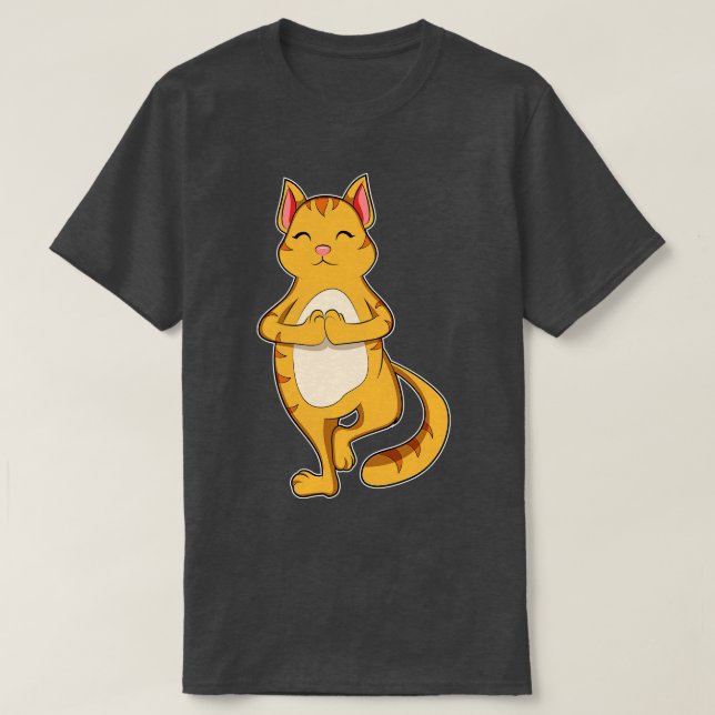 Camiseta Cat Yoga Exercise (Frente do Design)