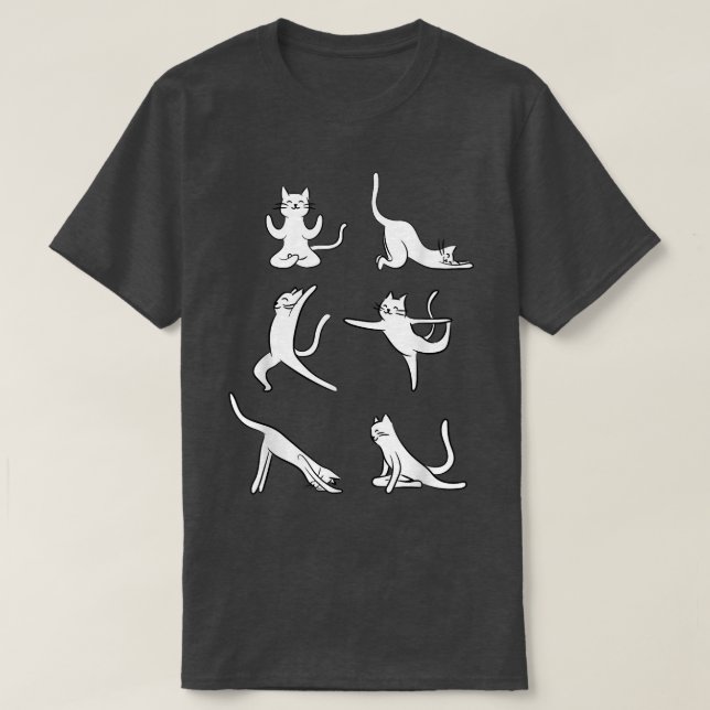 Camiseta Cat Yoga Possui Meditação de Yogi Cute Engraçado N (Frente do Design)