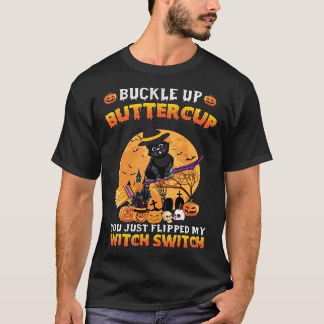 Camiseta Cat You Just Flipped my Witch Switch Mens Womens K (Frente)