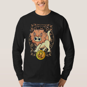 Camiseta Cat Zodiac Leo Horoscope Astrologia
