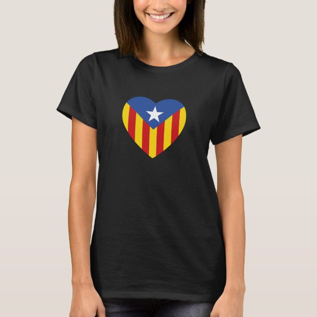 Camiseta Catalan Flag Heart (Frente)