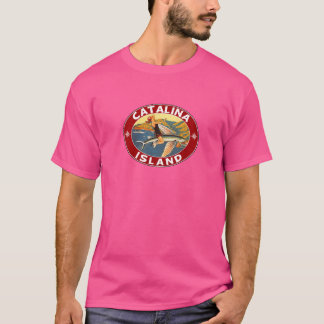 Camiseta Catalina Ilha Ilha Califórnia Peixe Voador Vint