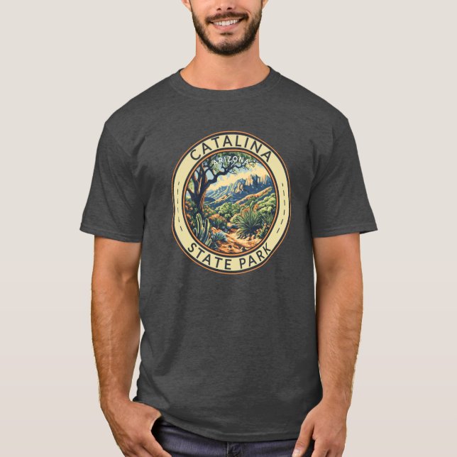 Camiseta Catalina State Park Arizona Travel Art Badge Overs (Frente)