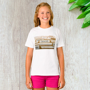 Camiseta Catálogos de Pastas de Arquivo Antigas Organização