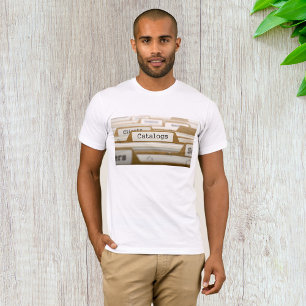 Camiseta Catálogos de Pastas de Arquivo Vintage Organização