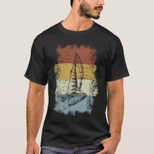 Camiseta Catamarã Vintage Barco Velho Barco à Vela Oceano M
