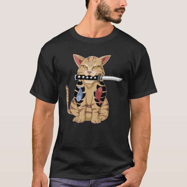 Camiseta catana cat yakuza (Frente)