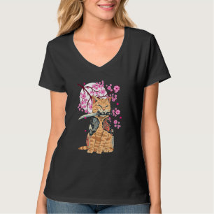 Camiseta Catana Japonês Aestética Sakura Cherry Blossoms