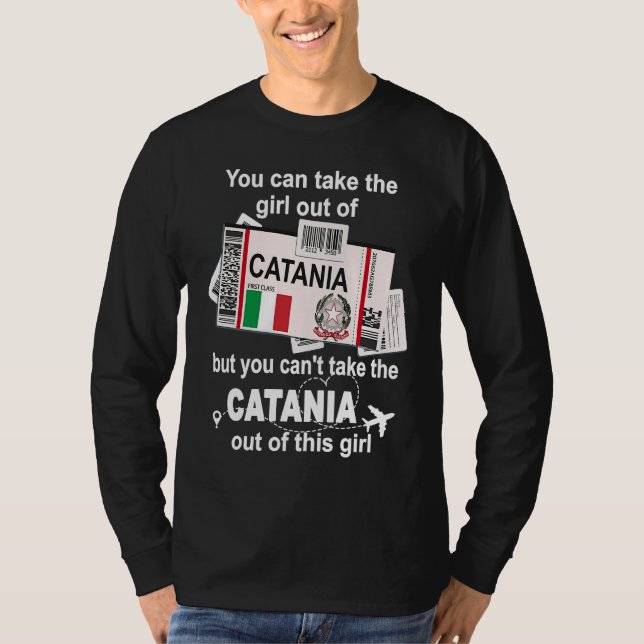 Camiseta Catania Boarding Pass  Catania Girl  Catania (Frente)