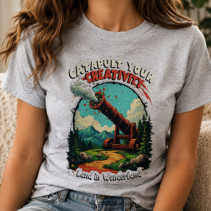 Camiseta Catapulte sua Criatividade Inspiradora Excêntrica