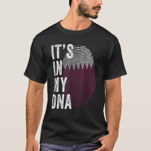Camiseta Catar Está no meu DNA Cute Qatari Fingerprint Qata