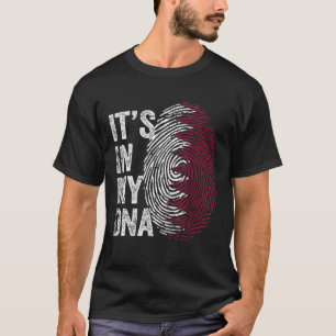 Camiseta Catar Está no meu DNA Cute Qatari Fingerprint Qata