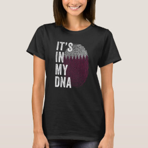 Camiseta Catar Está no meu DNA Cute Qatari Fingerprint Qata