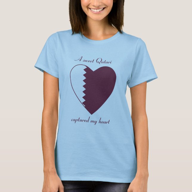 Camiseta Catar Flag Sweetheart T-Shirt (Frente)